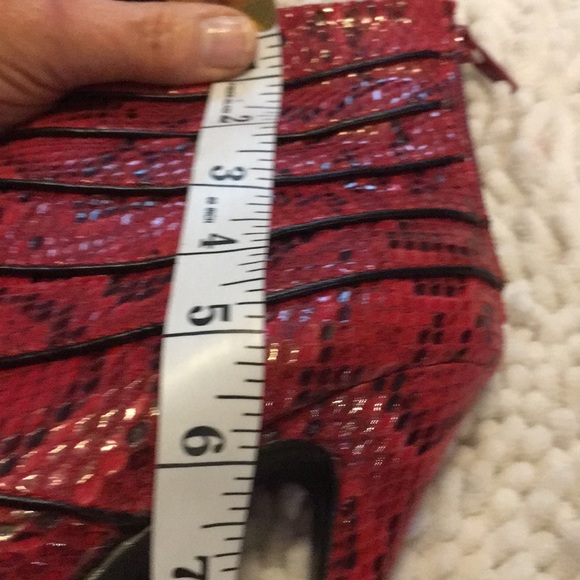 Boston design red snake skin boots size 7 women’s - Picture 5 of 8